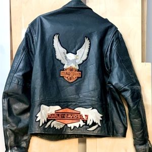 Harley Davidson Men’s Premium Leather Heavyduty Motorcycle Jacket